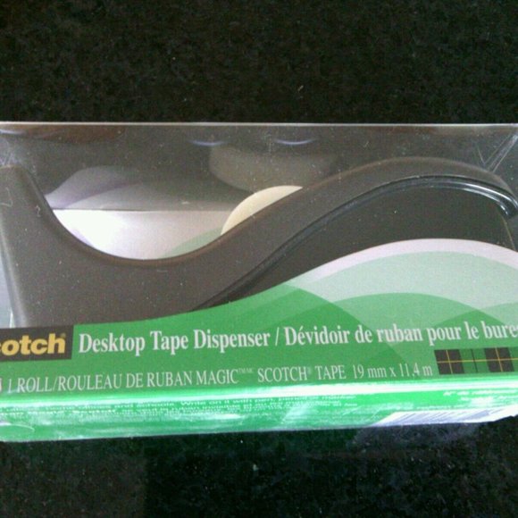 Scotch Tape Dispenser C 60 1'' Core Weighted Base Desktop Table Top Office Home - Picture 5 of 16